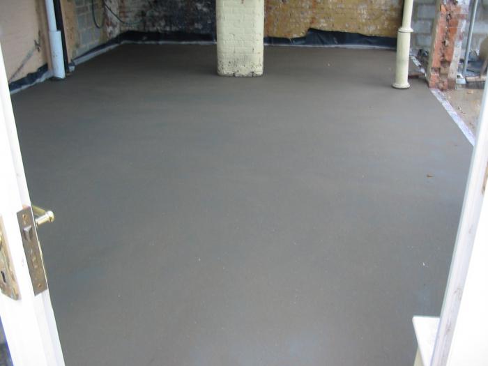 concrete screed for warm water floor