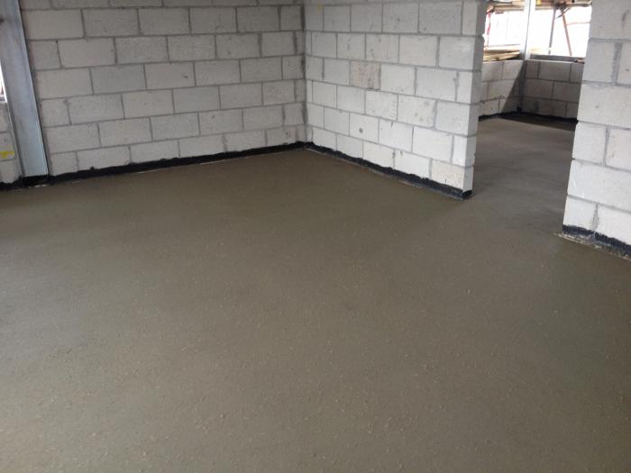 screed for water warm floor composition