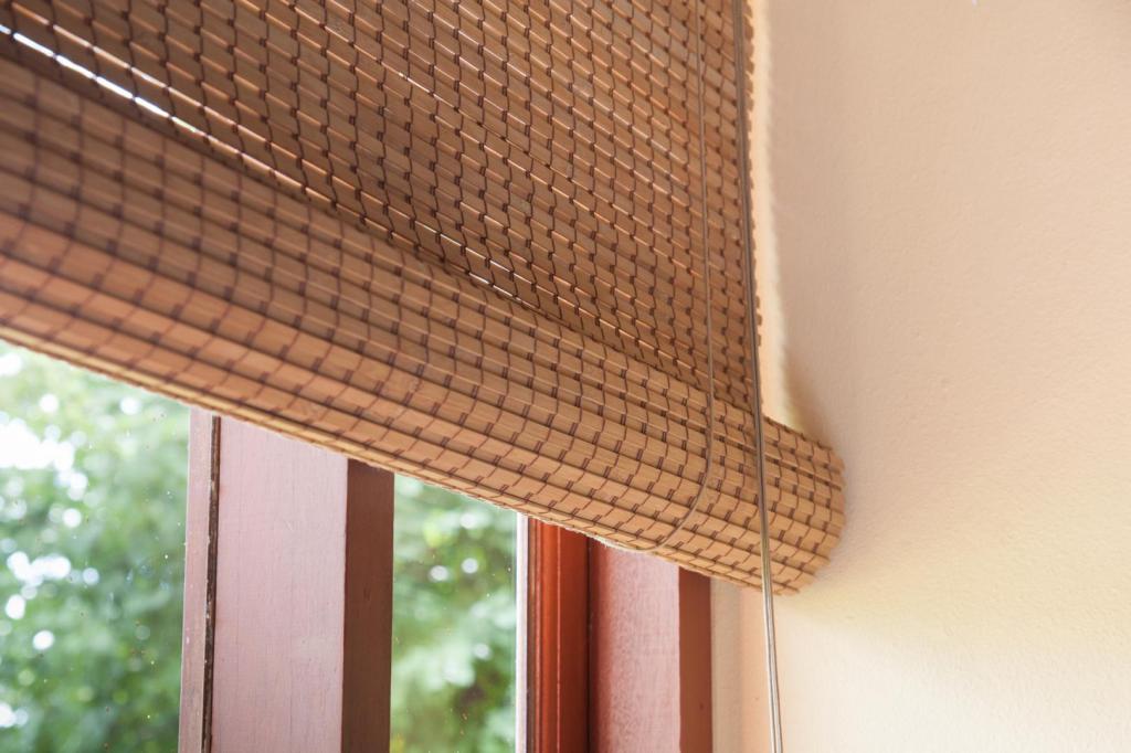 cortinas de bambu aparência