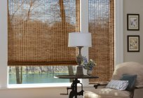 Bamboo blinds: types, photo