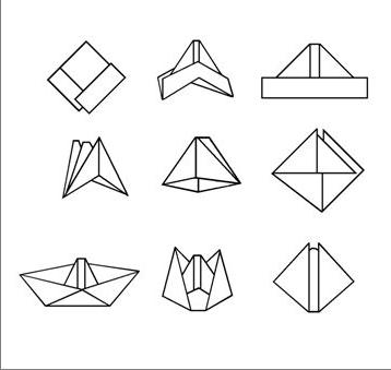 origami नाव कागज से बाहर
