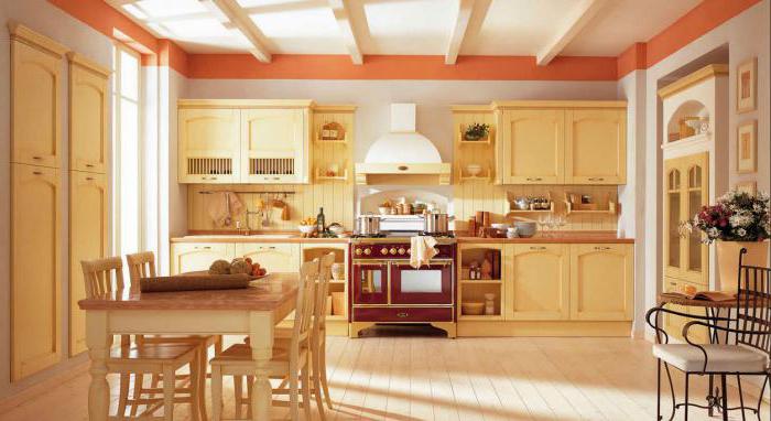 дизайн кухні вітальні дерев'яного будинку