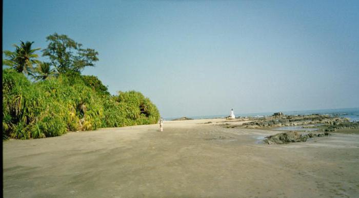 la playa de morjim goa foto