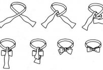 Muster der Krawatte mit den Händen: Modell mit Gummizug und aristokratische Schmetterling-самовяз