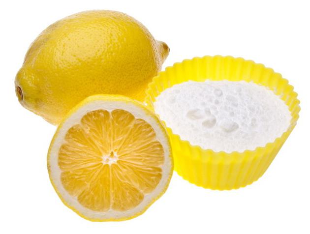 o bicarbonato de sódio e limão