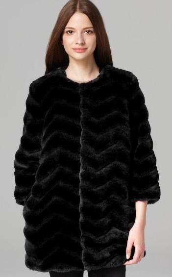 coat of artificial fur under a mink