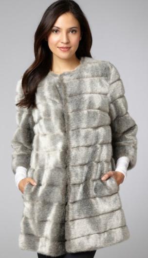coat by mink faux fur