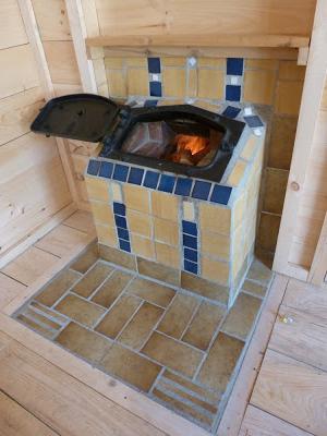 el horno de la sauna con sus propias manos
