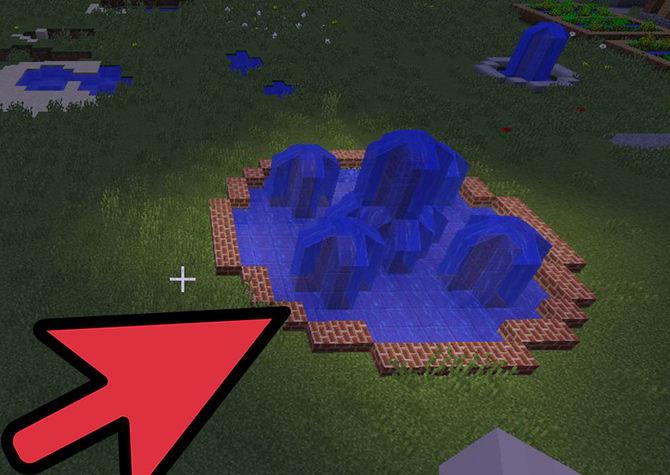 beautiful fountains in minecraft