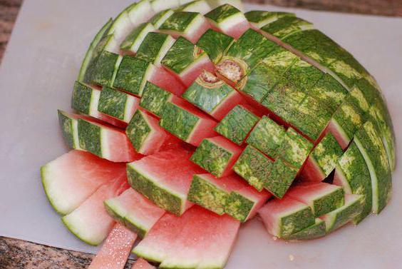 a dish of meat in watermelon