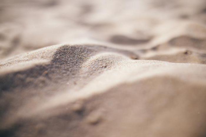 las propiedades químicas de la arena