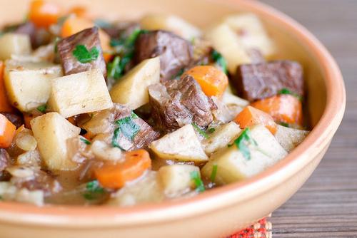 potatoes stewed with meat