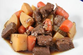 cook stewed potatoes with meat