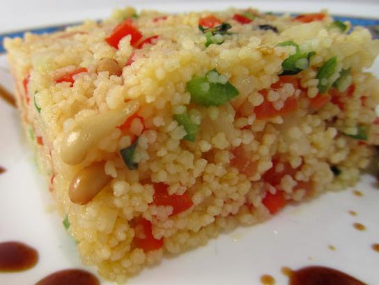 salad with couscous and tomatoes