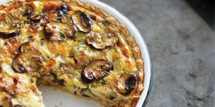 pie recipe with mushrooms and cheese
