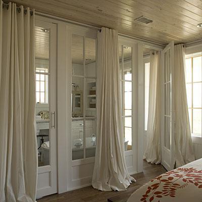 teto do poste para instalação de cortinas