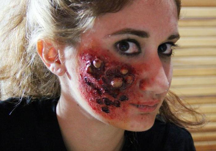 maquillaje de los zombies con sus propias manos