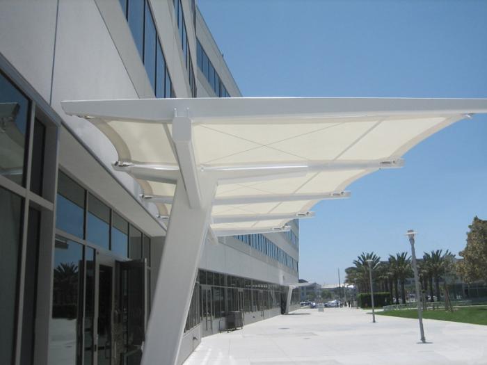 Canopy over the entrance