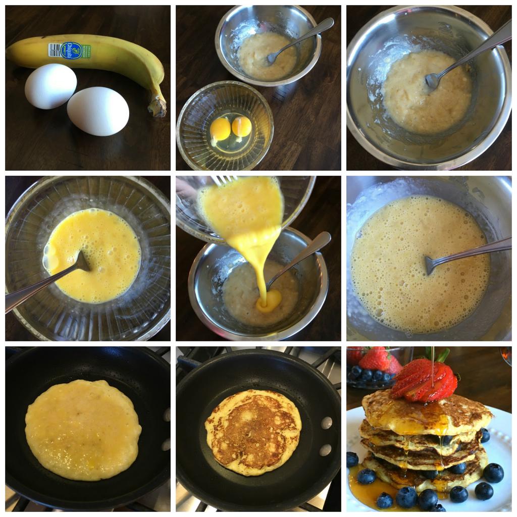Cooking banana pancakes