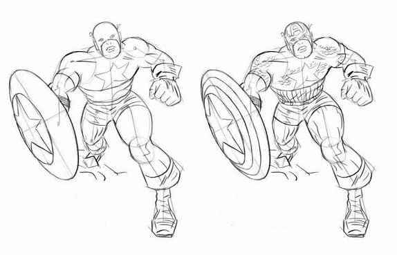how to draw captain America