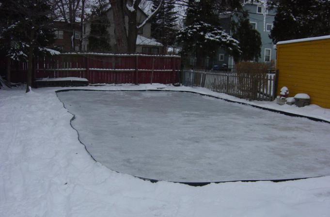 pista de patinação no quintal