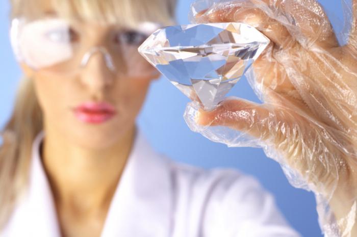 a produção artificial de um diamante