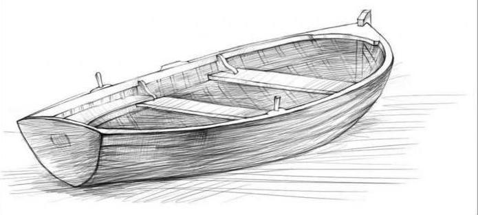 як намалювати човен поетапно
