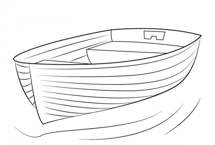how to draw a boat with a pencil