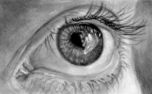 cómo dibujar un ojo con un lápiz por etapas