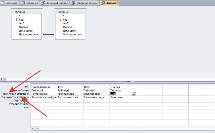 How to create a crosstab query in Access