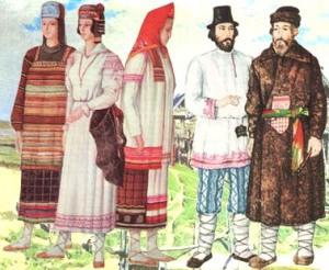киім стиліндегі орыс халық