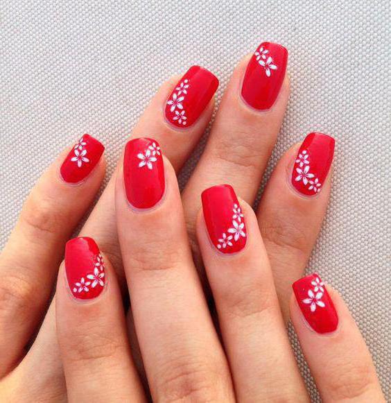photos of manicure red gel