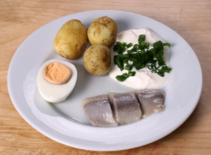 Salted herring quick cooking