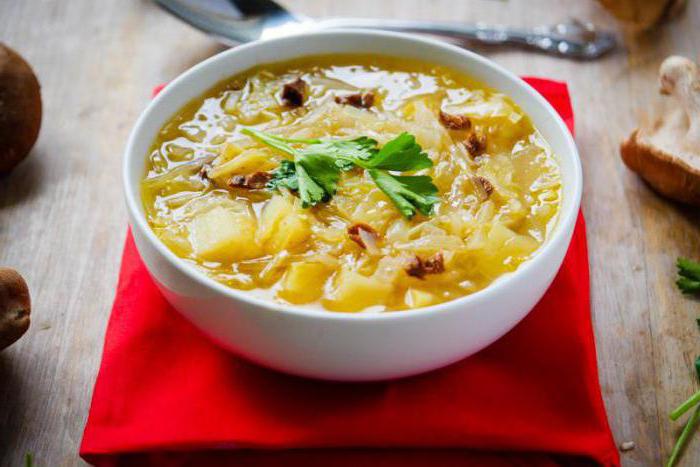 soup of sauerkraut with meat step by step photo