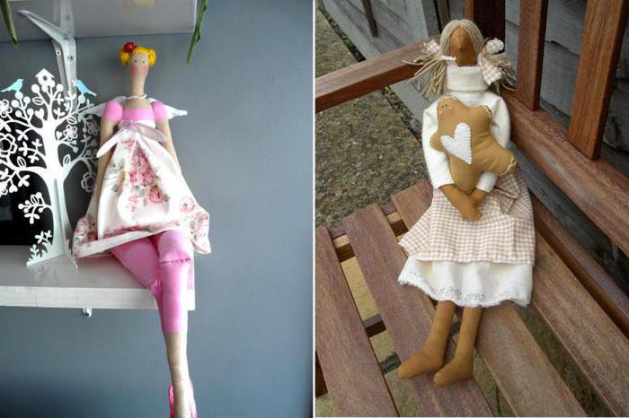 縫うように、繊維の人形