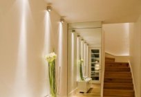 O design e a luz no corredor. Bonito, elegante e barata.