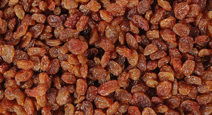 raisins from Sultana grapes
