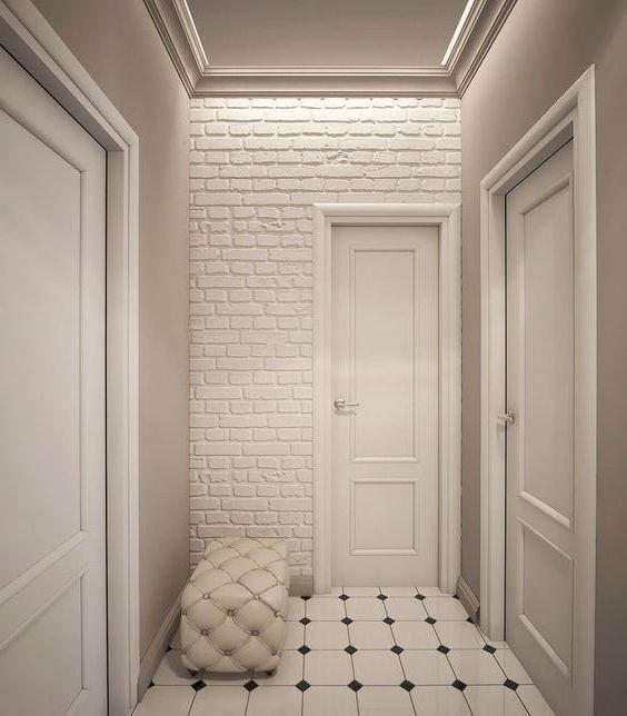 decorative Wall of white brick