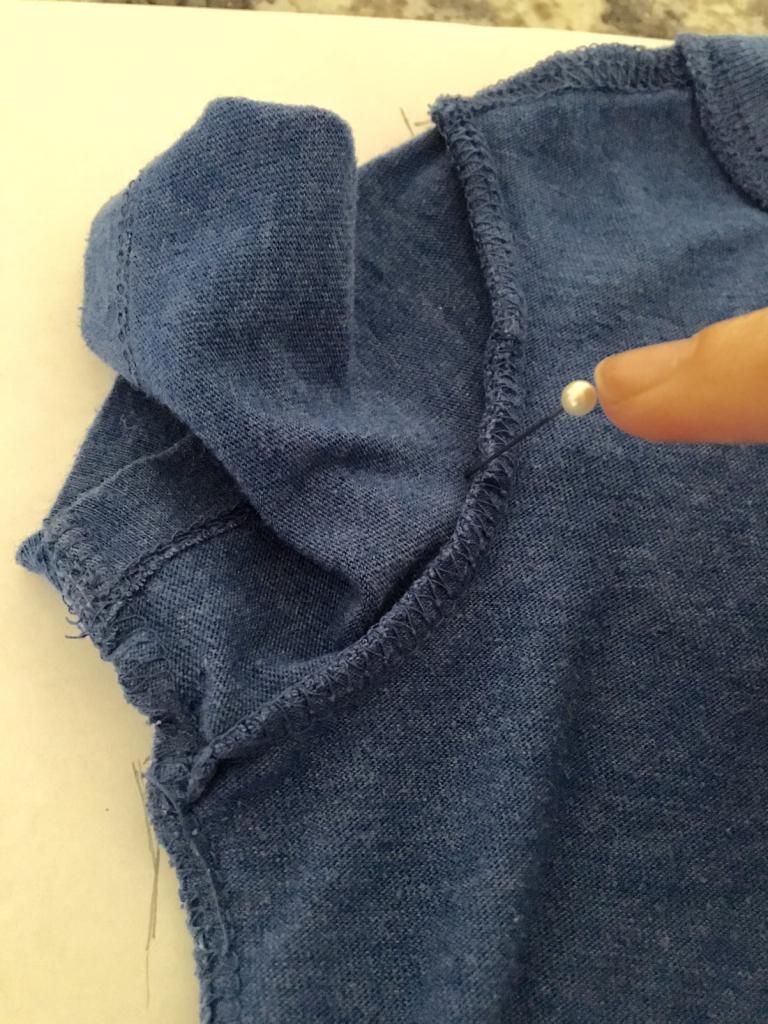 how to sew a hole on the seam