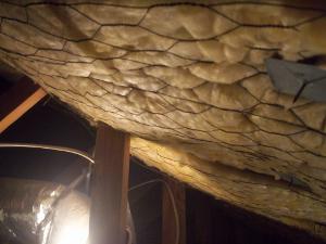 the roof insulation with mineral wool inside