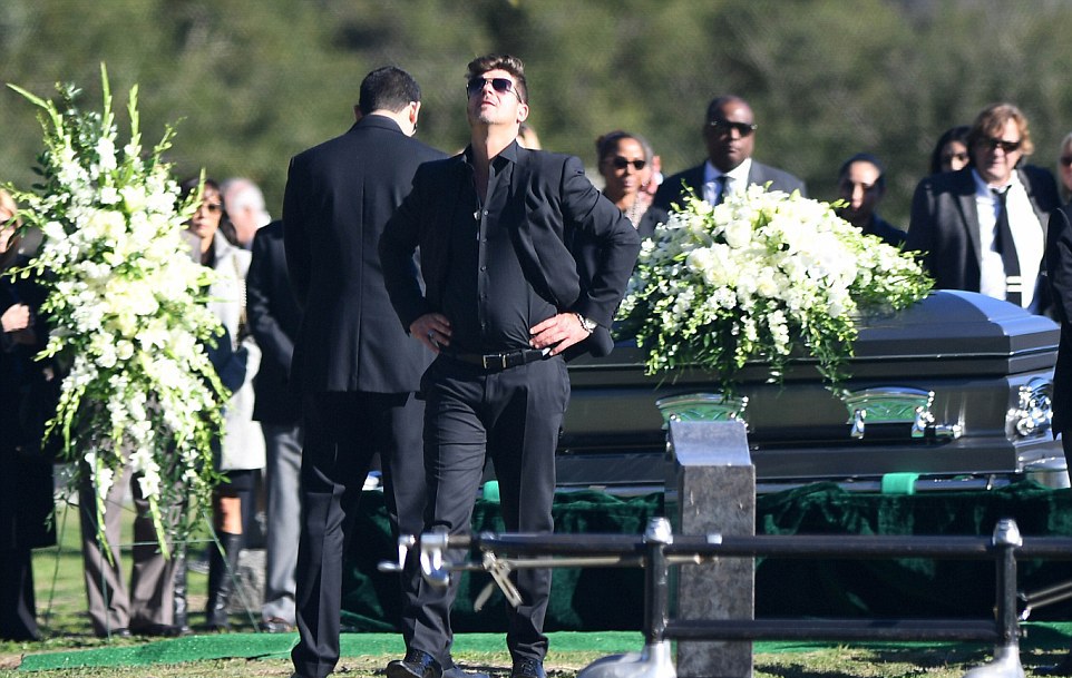 Crying at a funeral.