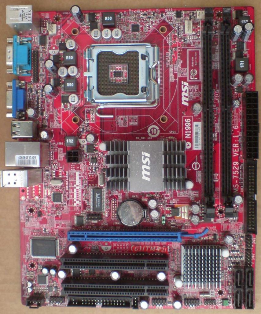 mainboard msi g31tm p21 features
