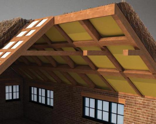 fire retardant treatment of wooden structures of the attic