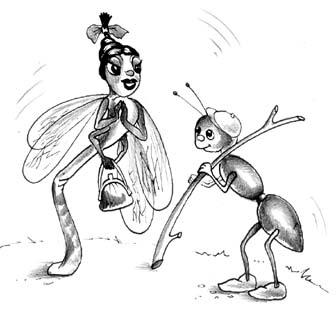 bajka ważka i mrówka