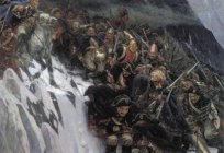 Surikow «Suworows Übergang über die Alpen»: das Heldentum der Russischen Soldaten während der Schweizer Kampagne