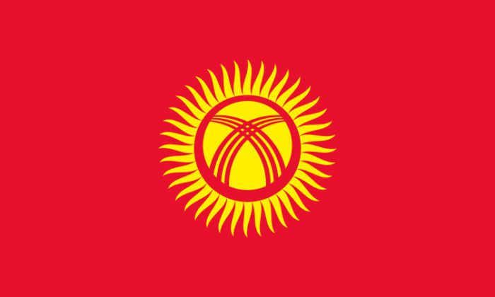 la bandera de kirguistán descripción
