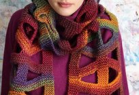 Fishnet scarf knitting needles: knitting scheme. Fishnet knitting pattern for scarf