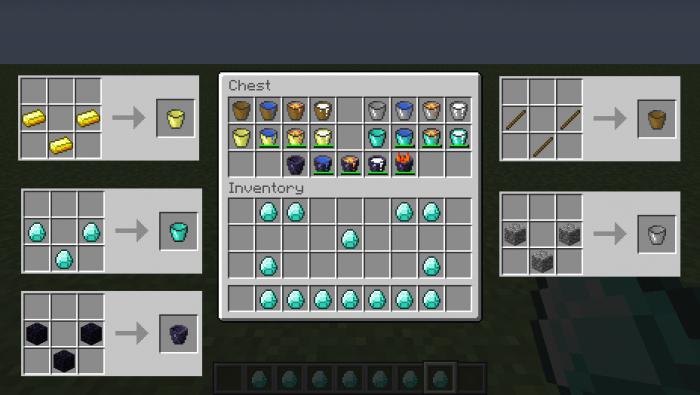 how to craft a bucket in minecraft