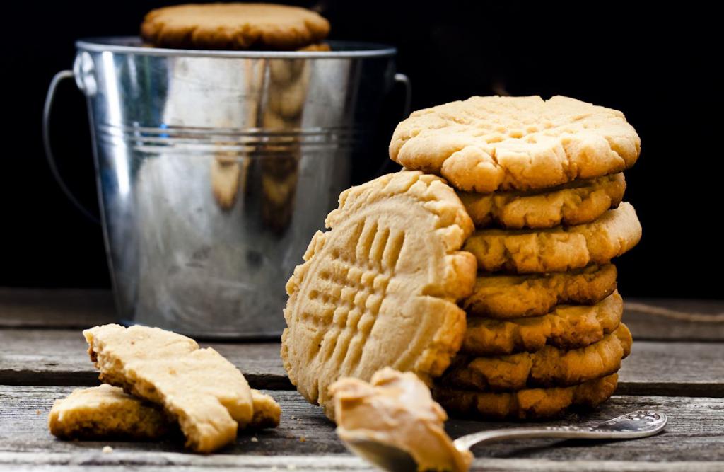 Cookies com арахисовой massas