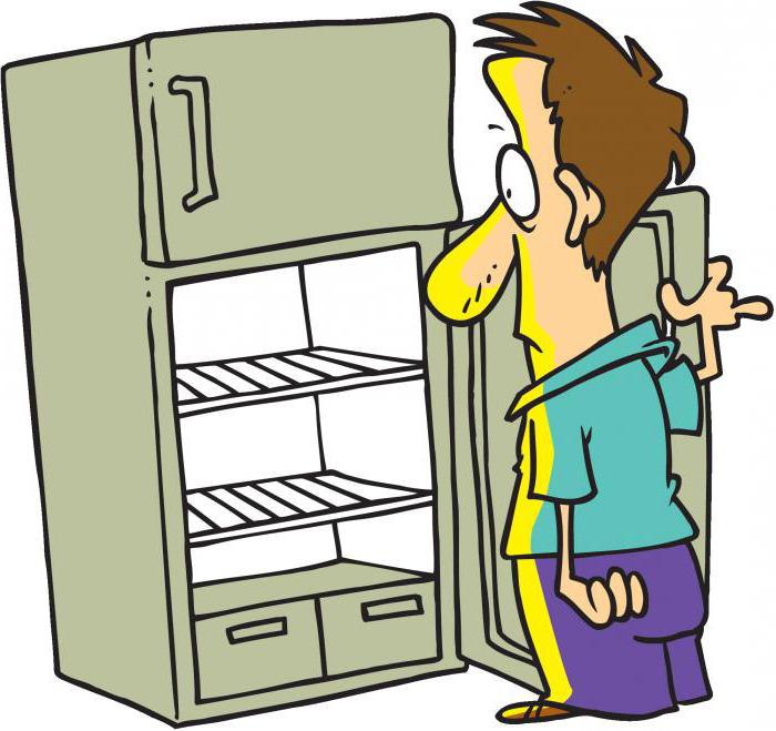 überwiegen wie die Tür des Kühlschranks